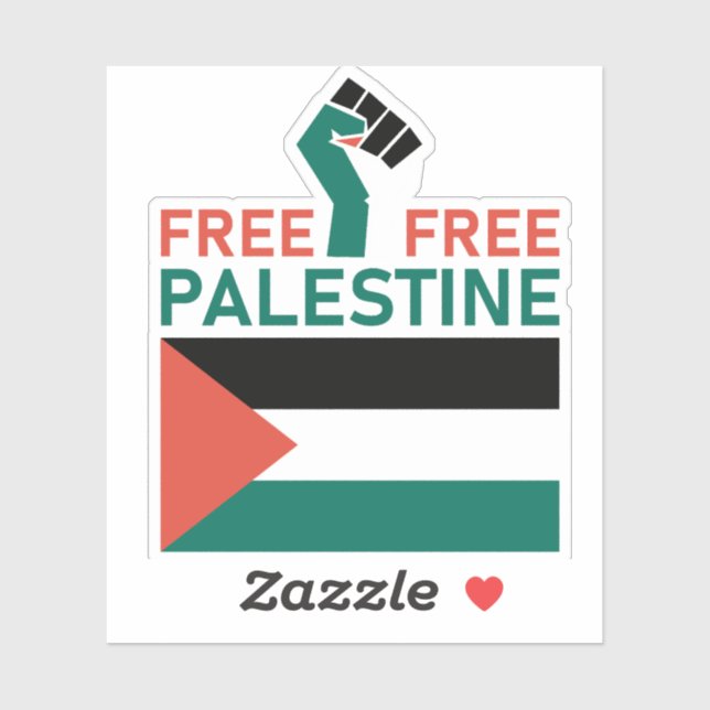 Sticker Libre Libre Palestine. Arrêtez la guerre (Feuille)