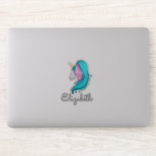 Sticker Licorne aquarelle mignonne
