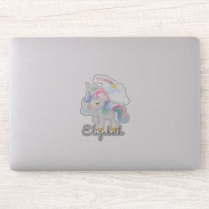 Sticker Licorne Arc-en-ciel Étoile Mignonne