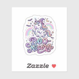 Sticker Licorne Boo-licorne Vecteur Premium Conception Vec