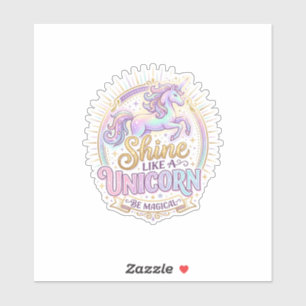 Sticker Licorne Brille Comme une Licorne POD Prêt Marché