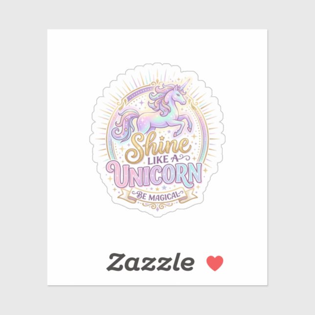 Sticker Licorne Brille Comme une Licorne POD Prêt Marché (Feuille)