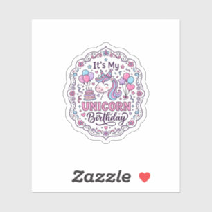 Sticker Licorne C'est Mon Anniversaire De Licorne T Shirt