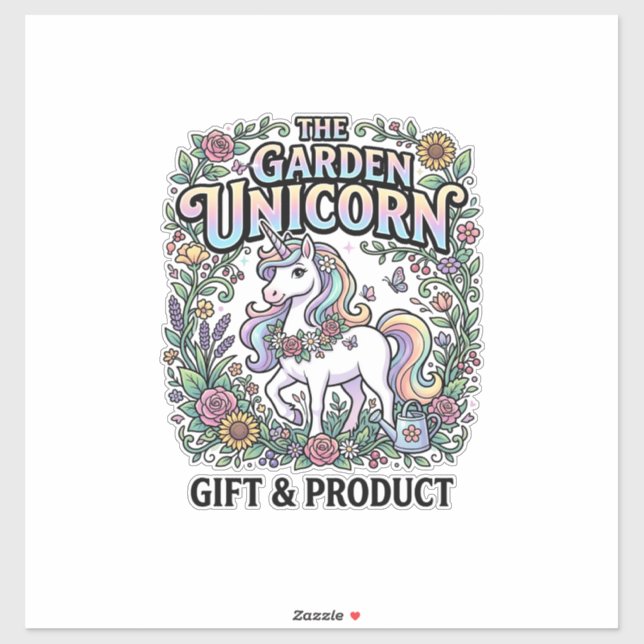 Sticker Licorne Conception de vecteur commercial de licorn (Feuille)