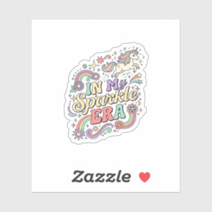 Sticker Licorne Dans Mon Ère de Brillance Vêtements Kawaii