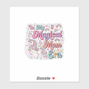 Sticker Licorne Dans Mon Ère De Maman Magique Kawaii POD A