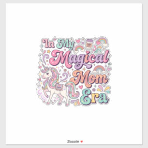 Sticker Licorne Dans Mon Ère De Maman Magique Kawaii POD A