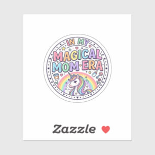 Sticker Licorne Dans Mon Ère De Maman Magique T-shirt Drôl