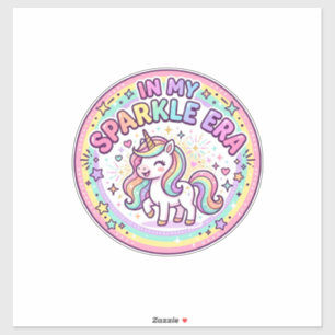 Sticker Licorne Dans Mon Ère Étincelante Impression Drôle