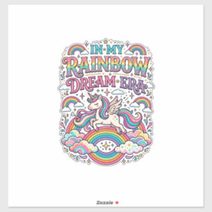 Sticker Licorne Dans Mon Rêve Arc-en-ciel Ère Vêtements Co
