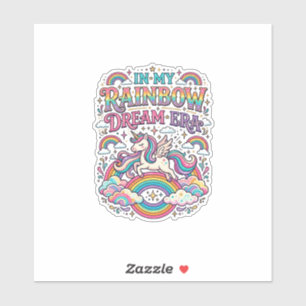 Sticker Licorne Dans Mon Rêve Arc-en-ciel Ère Vêtements Co