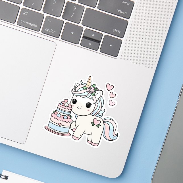 Sticker Licorne de Anniversaire Mignonne Pour Ses Filles É (Créateur téléchargé)