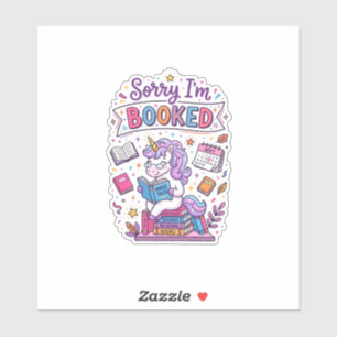 Sticker Licorne Désolé je suis Réservé Style Rétro Impress