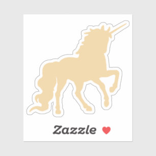 Sticker licorne d'or