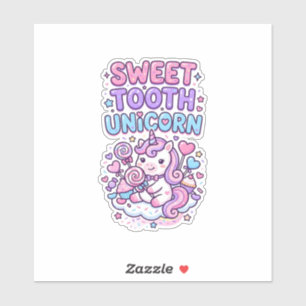 Sticker Licorne Douce Dent Licorne Mignonne Pastel Mignon