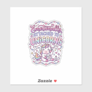 Sticker Licorne émotionnellement attachée aux originaux de