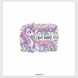 Sticker Licorne Magique mais faites-le avec un Cadeau Mesq
