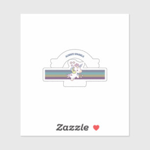 Sticker Licorne Mignonne Arc-en-Ciel Kawaii Esthétique de 