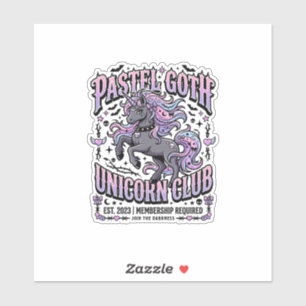 Sticker Licorne Pastel Goth Licorne Club Commercial Sticke