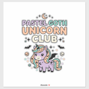 Sticker Licorne Pastel Goth Licorne Club Graphique Tendanc