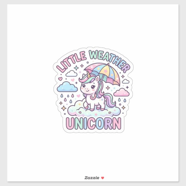 Sticker Licorne Petit Temps Licorne Conception Graphique B (Feuille)