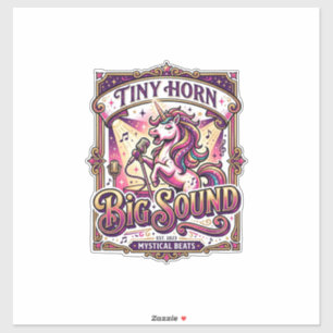 Sticker Licorne Petite Corne Gros Son Stylé Merch Design_1