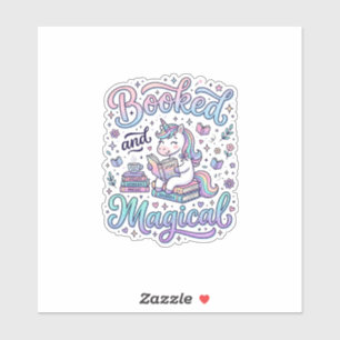 Sticker Licorne Réservée et Idée Cadeau Magique Typographi