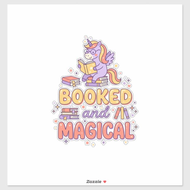 Sticker Licorne Réservée et Impression Magique Prête Fond  (Feuille)