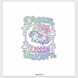 Sticker Licorne rêve grand petit cadeau licorne idée vecte