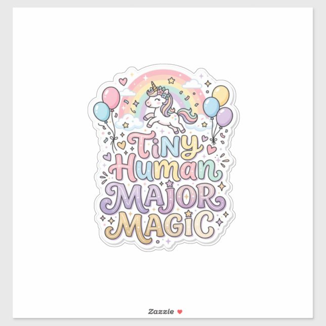 Sticker Licorne Tiny Human Major Magic Premium Vector Vect (Feuille)