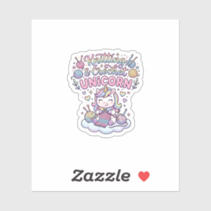Sticker Licorne Tricot Crochet Licorne Typographie Adorabl
