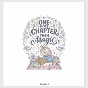 Sticker Licorne Un Chapitre De Plus Puis Magie Imprimé Prê