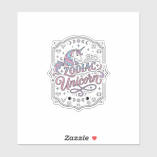 Sticker Licorne Zodiaque Licorne Drôle Cadeau Mignon Conce