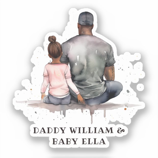 Sticker Lien père et fille noir (4) (Recto)