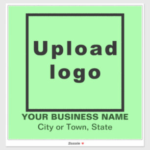 Sticker Lieu d'affaires, Vert clair Grand Carré Vinyl