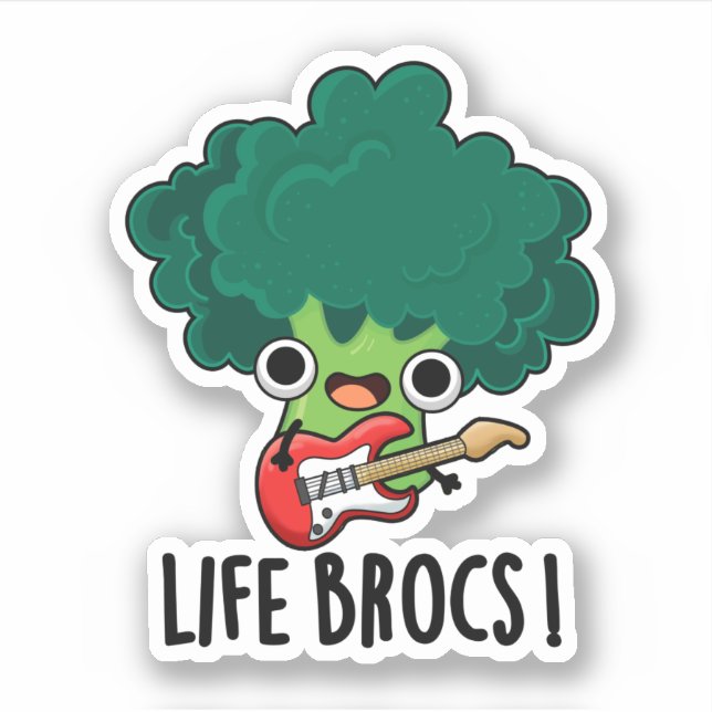 Sticker Life Brocs Funny Veggie Brocoli Pun (Devant)