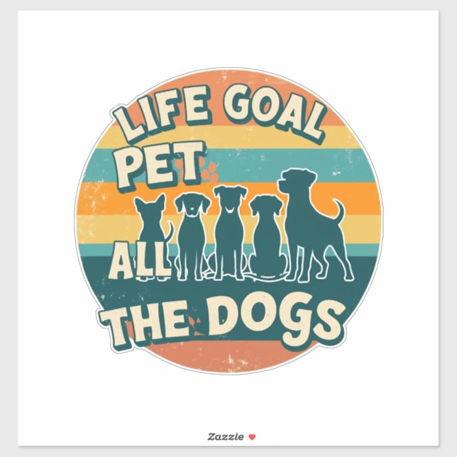 Sticker Life Goal Pet All The Dogs Copy (Feuille)