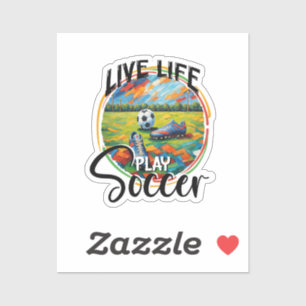 Sticker Life Live Jouer au football, joueur de football