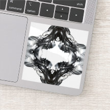 Light and Darkness Abstract Black White Fluid Art