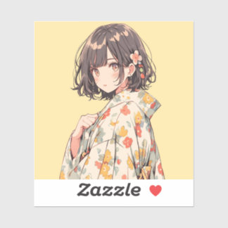 Sticker Light yellow | 東京娘 GenerartiveAI シール