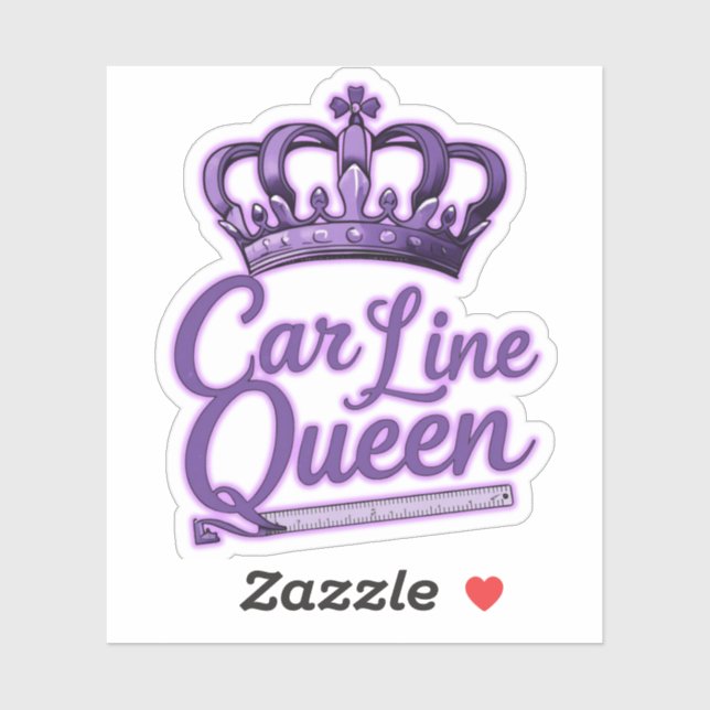 Sticker Ligne de voiture Queen (Feuille)