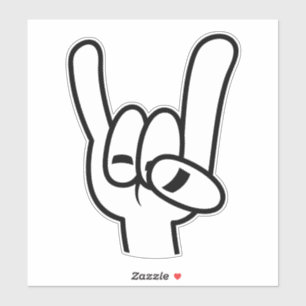 Sticker Ligne noire Devil Horns