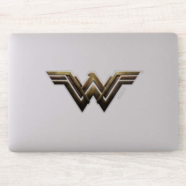 Sticker Ligue de Justice | Symbole métallurgique Wonder Wo (Ordinateur)