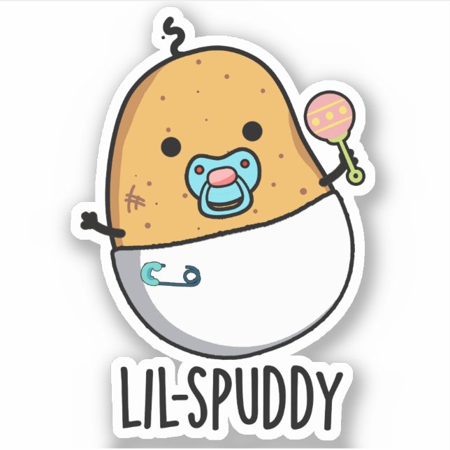 Sticker Lil-spuddy Blague de pomme de terre drôle  (Devant)