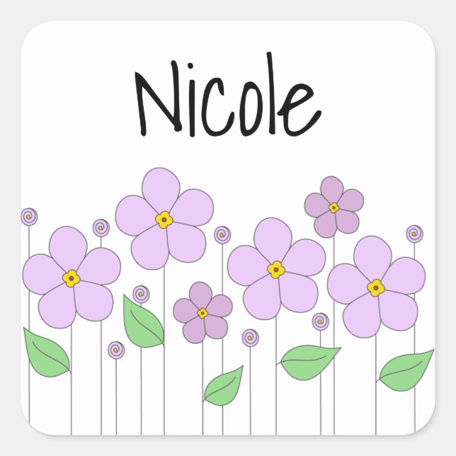 Sticker Lilac Flowers (Devant)