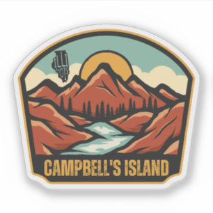 Sticker L'île de Campbell, Illinois