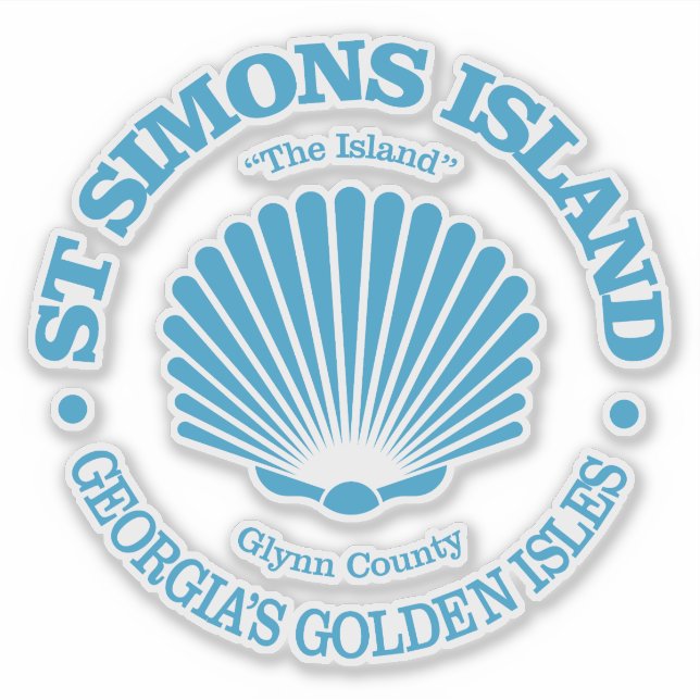 Sticker L'île St Simons (coquillage) (Devant)