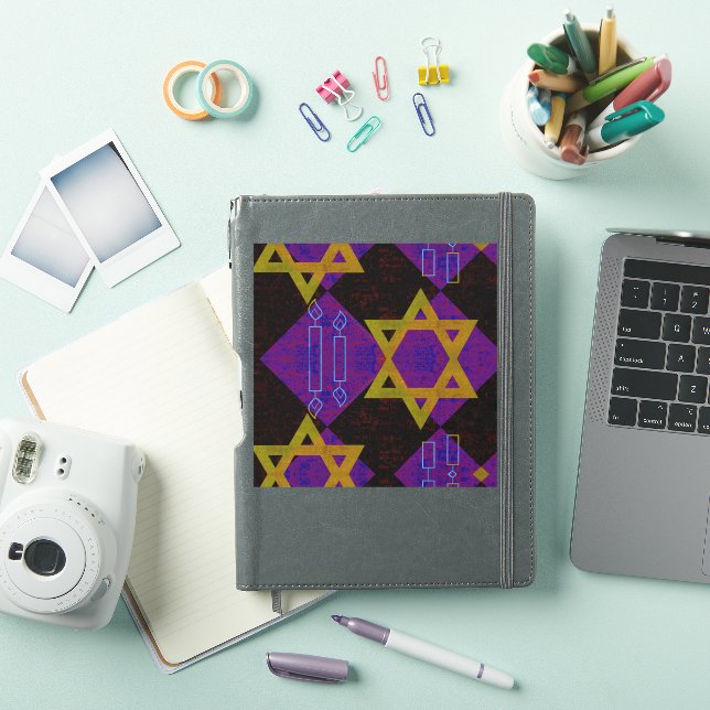 Sticker L'image à thème Hanukkah de SlipperyJoe's jaune do (Couverture iPad)