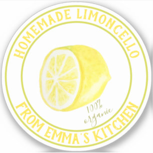 Sticker Limoncello fait maison - 100% bio - étanche