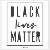 Sticker L'importance de la vie noire | Bumper de voiture B (Feuille)